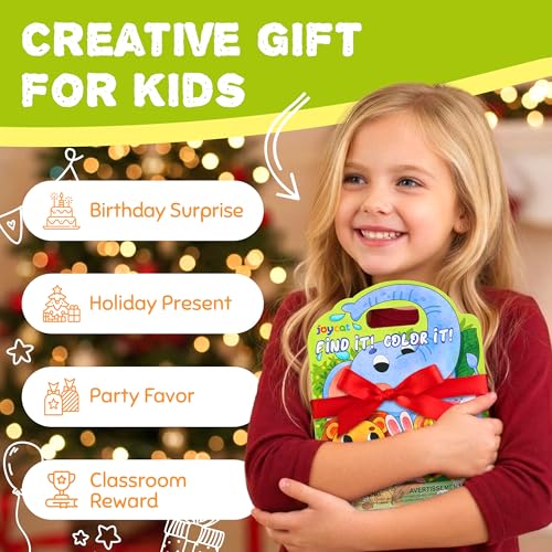 JoyCat Find & Color Paint with Water Coloring Books for Toddlers | Seek and Find Learning Activity, Animal No Mess Arts & Crafts Kids Toys Ages 3-5 & 4-8, Birthday Gifts for Boys & Girls - style: Animals