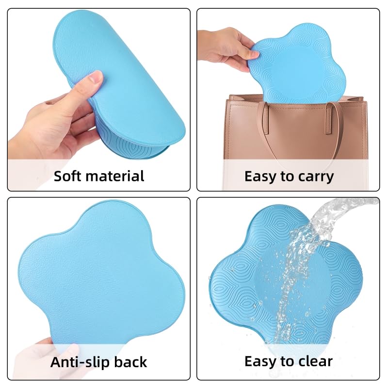 2-4 Pack Yoga Knee Pads, TPE Cushion for Pilates Exercise - color: 4pcs-blue