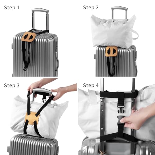 Luggage Straps Bag Bungees for Add a Bag Easy to Travel Suitcase Elastic Strap Belt (Grey Luggage strap-1PCS) - color: Grey luggage strap