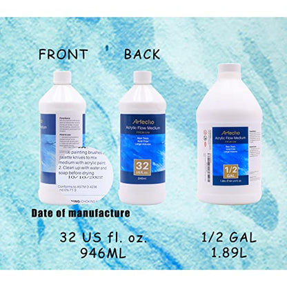 Artecho Pouring Effects Medium 32oz / 946ml | Acrylic Medium, For Acrylic Paint - size: 32 Fl Oz (Pack of 1)