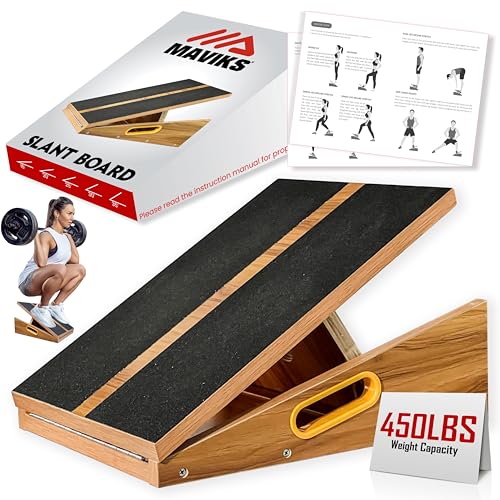Professional Adjustable Calf Stretcher Slant Board for Squats for Ankle and Achilles Stretching, Posture Wooden Slant Board for Calf Stretching, Squat Wedge for Physical therapy & Exercise - color: Full-Coverage