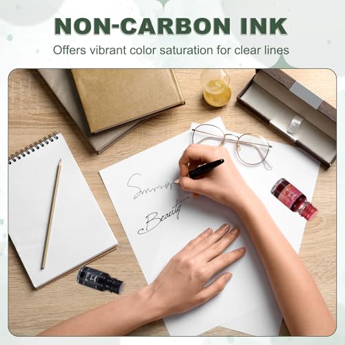 PATIKIL Fountain Pen Ink Brown, 10ml Calligraphy Pen Bottled Ink Non-Carbon Colorful Smooth Flow Color Dip Drawing Set Art Supplies for Writing Painting Journaling - color: Brown