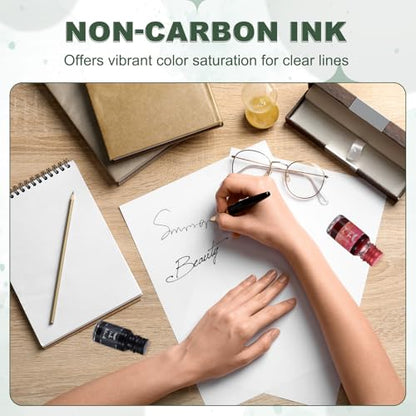 PATIKIL Fountain Pen Ink Brown, 10ml Calligraphy Pen Bottled Ink Non-Carbon Colorful Smooth Flow Color Dip Drawing Set Art Supplies for Writing Painting Journaling - color: Brown