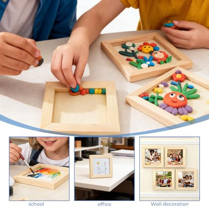 FSWCCK 5 Pack 6 x 6 inch Wood Panel Boards, Unfinished Wood Canvas Panels for Crafts, Painting Canvas, DIY Art Projects, Pouring, Arts Use with Oils, Acrylics - size: 6"X 6" 5 Pack
