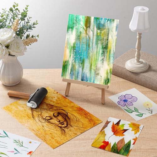 Marspark 100 Pcs Printmaking Paper, Printmaking Supplies, Artist Paper for Adults and Students Block Printing, Screen Gel Printing, White (5"x7") - size: 5"x7"