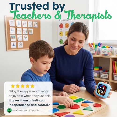 Digital Visual Timer for Kids - Calmer Routines & Transitions | Silent, Rechargeable, 99-Min Clock, Alarm, Countdown & Count-up; For Classroom, Home & Therapy - Builds Focus & Independence - color: Blue
