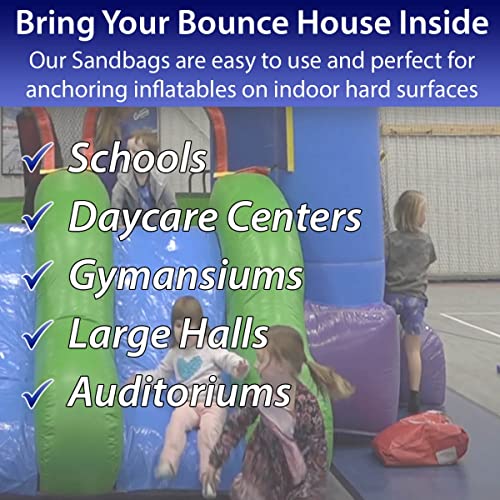 Durable Sandbag Covers Heavy Duty Vinyl with D-Ring | Commercial Grade 18oz PVC, 21" Square Sand Bags, 50lb Capacity Anchor Weight Covers for Inflatables, Tents, Tarps - color: Light Green