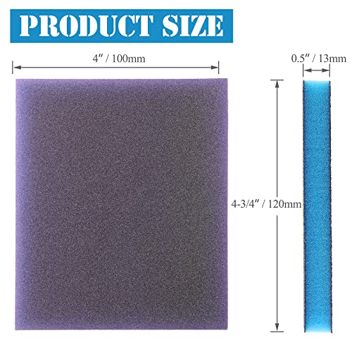 8Pcs 180 Grit Sanding Sponge, Jamiikury Fine Sanding Blocks Washable and Reusable, Wet Dry Sandpaper Sponge for Wood Metal FurniturePaint and Drywall - size: 180 Grits