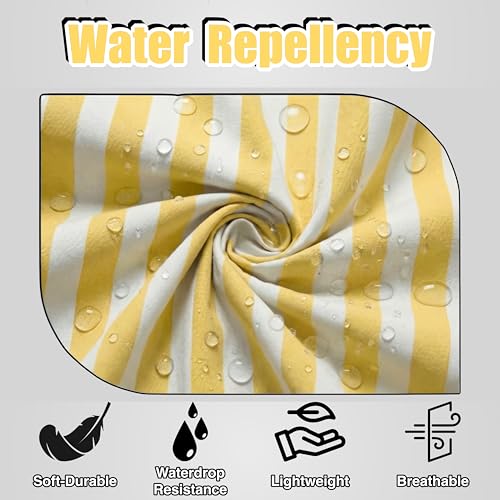 TOSHEX Kitchen Apron Cotton Waterdrop Resistant Adjustable Button Women Men | Premium Cotton Cooking Apron with Pocket. Striped, Gift, Yellow - color: Yellow