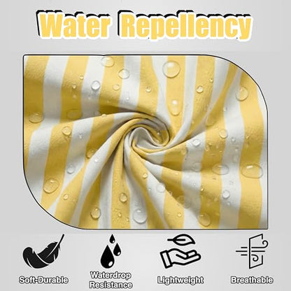 TOSHEX Kitchen Apron Cotton Waterdrop Resistant Adjustable Button Women Men | Premium Cotton Cooking Apron with Pocket. Striped, Gift, Yellow - color: Yellow