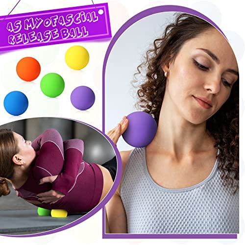 Sosation 50 Pcs Lacrosse Ball Bulk 2.5 Inch Soft Rubber Lacrosse Ball | Stress Relief Massage Balls Myofascial Release Tools Muscle Knot Remover - color: Bright Color