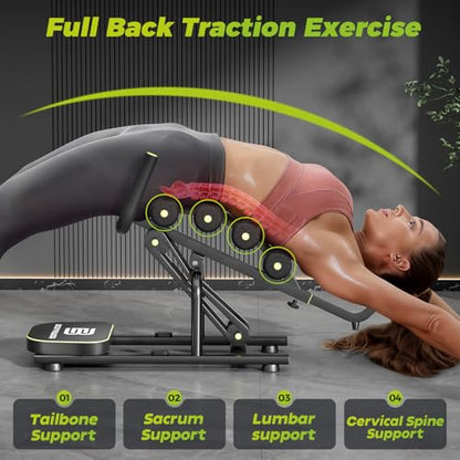 Mini Inversion Chair for Back Pain Relief, Compact Foldable Back Stretcher with Spine Decompression, Full Back & Neck Stretch, Easy Assembly, 330 lbs Weight Capacity
