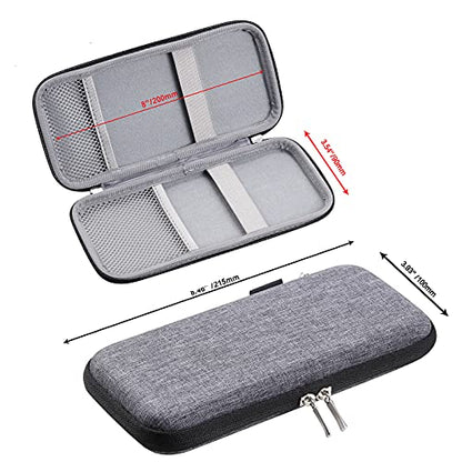 Upgraded Hard Pencil Case Box for Adults,Durable Pen Carrying Case with Zipper-Gray - color: Grey