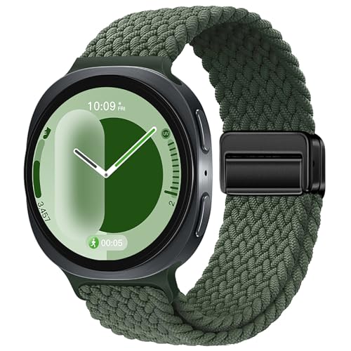 Magnetic Band for Samsung Galaxy Watch 9 8 40mm 44mm/Watch 8 Classic 46mm - color: Army Green, size: for Galaxy Watch 8 9 40/44/46mm