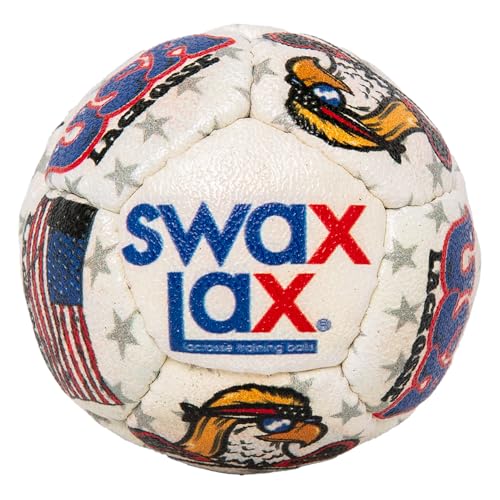 SWAX LAX Lacrosse Training Ball - Indoor Outdoor Practice Less Bounce & Rebounds - color: Eagle USA