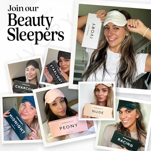 TheSleepGuard Pure Silk Sleep Mask [100% 6A Mulberry Silk, 22 Momme] Light Blocking Travel Essentials. Eye Masks for Sleeping. Black Oeko-Tex Blindfold. Eye Covers for Men & Women - color: Ivory White