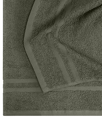 Utopia Towels Cotton Bleach Proof Salon Towels (16x27 inches) - Bleach Safe Gym Hand Towel (24 Pack, Dusty Olive) - color: Dusty Olive, size: 24 Pack