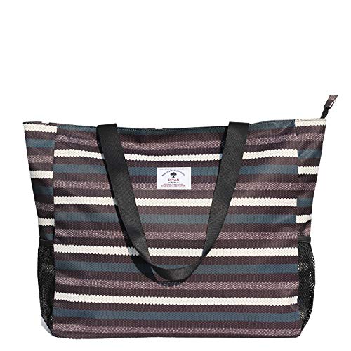 ESVAN LARGE BEACH BAG Water Resistant Lightweight 20 inch Women Oversize Tote Bag for Gym Beach Travel Pool Yoga Nurse - color: B
