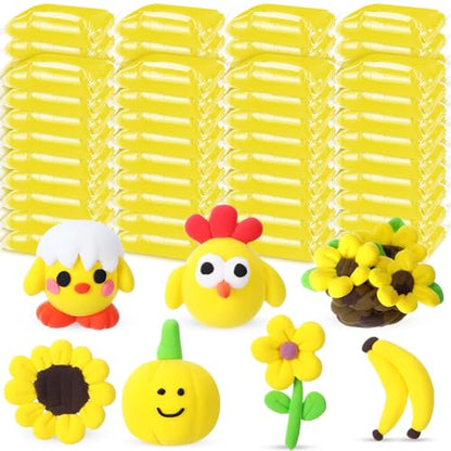 VioraWhite 72 Pcs 38oz Air Dry Clay Bulk Modeling Clay,Yellow | Ultra Lightweight Foam Modeling Clay for Kids Adults, DIY Gifts Party Arts Crafts, School Project Supplies - color: Yellow