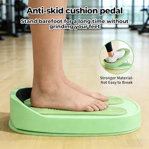 Adjustable Calf Stretcher Slant Board, 15-Level Incline for Ankle Rehab | Lightweight ankle stretch board for shin splints & Achilles tendonitis, home gym travel rehab - color: Green