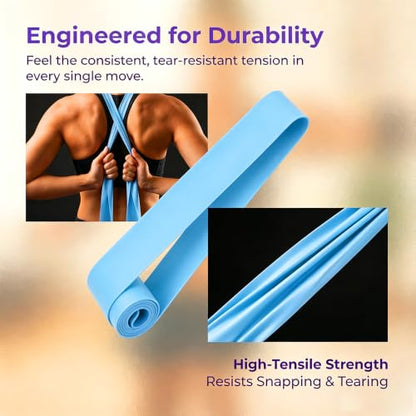 Resistance Bands,Professional Long Non-Latex Elastic Stretch Bands,Exercise Bands for Physical Therapy, Yoga, Pilates - color: blue