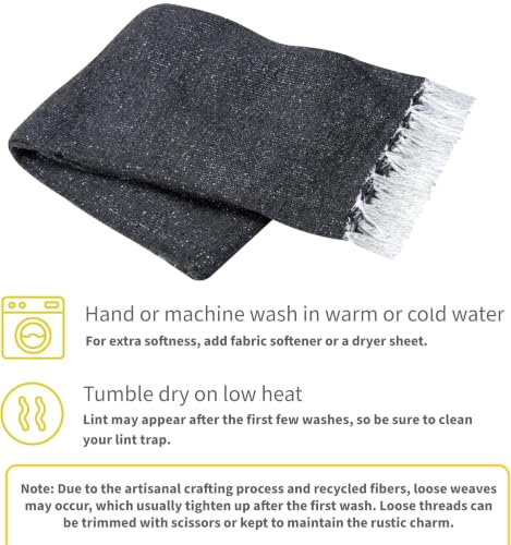 Cozumel Bulk Mexican Yoga Blanket, 10 Pack, Charcoal - color: Charcoal