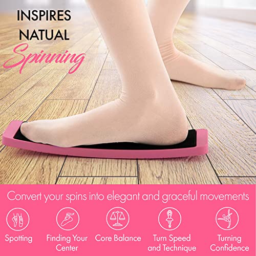 Zenmarkt Turning Board for Dancers, Cheerleaders, Gymnasts, Ice Skaters - color: Bright Pink