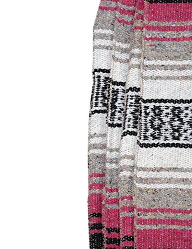 Canyon Creek Mexican Style Falsa Yoga Blanket - color: Hot Pink