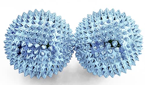 2X Spiky DBT Skill Balls | 1.85 inch | Magnetic Stress Relief Balls | Spiky Massage Balls for Relaxation, Tension Release, Focus & Mobility (Light Blue) - color: Light Blue, size: 2 inches