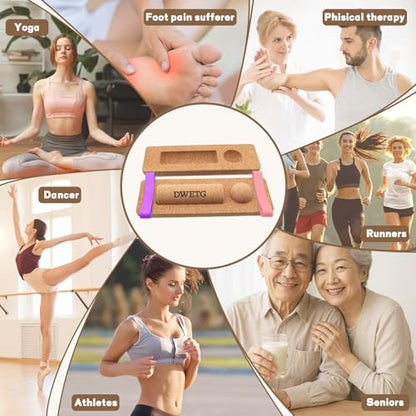 Premium Cork Balance Board for Foot Recovery & Mobility, Professional Foot Strengthening & Balance Training Kit for Plantar Fasciitis Relief, Physical Therapy & Stability - size: Basic version
