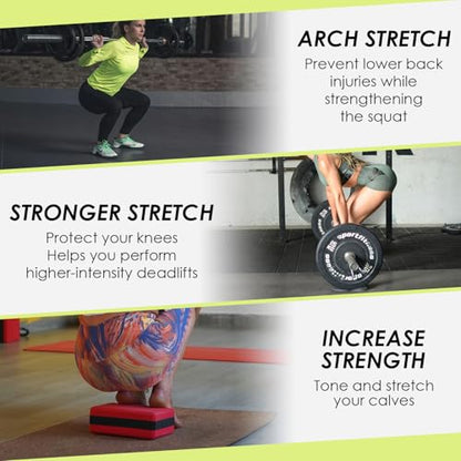 2Pcs Cork Squat Wedge Block, Non-Slip Slant Boards, Ramp Platform for Elevate Heels and Squat Support