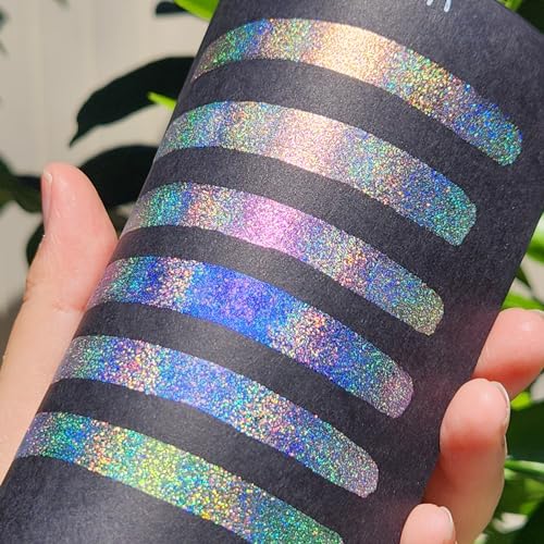 IUILE Handmade Watercolor Paints - Perfection Dot Card (6 colors). Color Shift, Metallic, Shiny, Shimmer - color: Perfection Dot