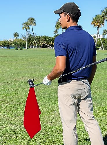 Magnetic Golf Towels for Golf Bags with Clip & Ultra Strong Magnet - Waffle Weave Microfiber Towel for Secure Hold on Bags & Carts - Ideal Club Cleaner & Accessories - Red - color: Red
