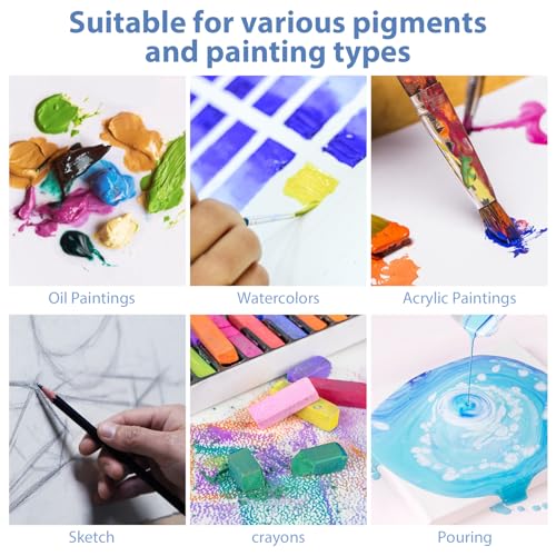 ESRICH Stretched Canvases for Painting 8x10, 10 Pack 8x10 Canvas Value Pack,Primed Acid-Free Cotton Blank Canvas, Paint Canvases for Oil & Acrylic Paint. - size: 8X10IN 10 Packs