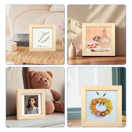 FSWCCK 5 Pack 6 x 6 inch Wood Panel Boards, Unfinished Wood Canvas Panels for Crafts, Painting Canvas, DIY Art Projects, Pouring, Arts Use with Oils, Acrylics - size: 6"X 6" 5 Pack