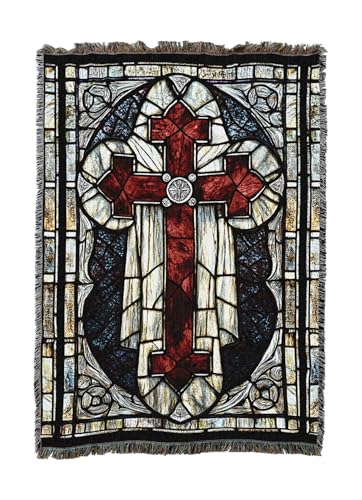 Pure Country Weavers Red Cross Blanket - Religious Gift Tapestry Throw Woven from Cotton - Made in The USA (50X60) - color: Red Cross, size: 50x60
