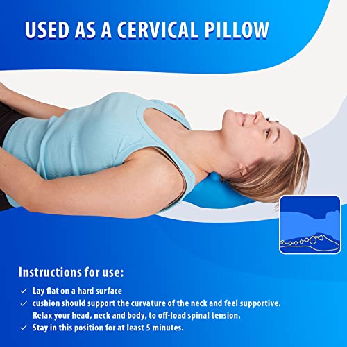 Full Back Stretch Massage Trigger Point Chiropractic Pillow by Acupillow Pro - Cervical and Lumbar Traction Stretcher Device - Myofascial Release of Pressure Point - Neck and Back Pain - style: Pro
