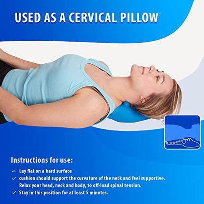 Full Back Stretch Massage Trigger Point Chiropractic Pillow by Acupillow Pro - Cervical and Lumbar Traction Stretcher Device - Myofascial Release of Pressure Point - Neck and Back Pain - style: Pro
