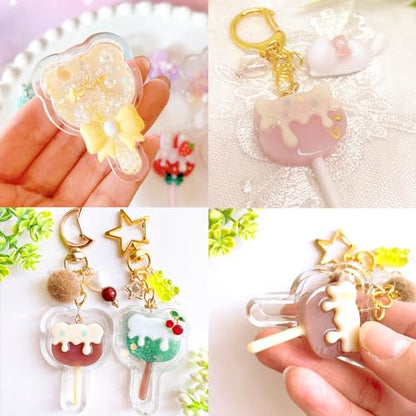 Resin Shaker Molds Lolipop Kitty and Bear Kits Set with Matching Films - color: Lolipop Kitty & Bear