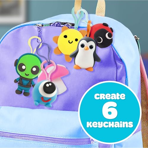 Play-Doh Air Dry Clay Mini Maker Creations, Makes 6 Keychains - color: Keychains, size: 6 Pack