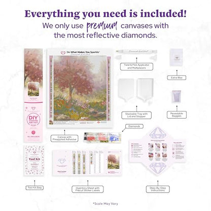 DIAMOND ART CLUB Maui Gardens Diamond Art Kits for Adults | Premium Diamond Painting Kit, Fun DIY Crafts for Adults, Round Diamond Art Canvas by Thomas Kinkade, 13" x 16" - color: Maui Gardens