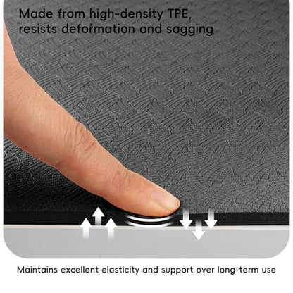 Extra Large Yoga Mat for Men, 79"x40"x8mm Thick, Oversized Non-Slip TPE Workout Mat for Home Gym, Lightweight (3.5 lbs) Anti-Tear Fitness Exercise Mat for Tall Users
