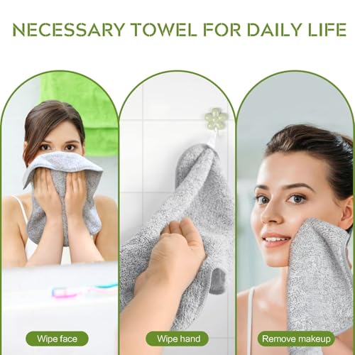 SINLAND Microfiber Face Towels Soft Washcloths 12Inch x 12Inch 12 Pack Grey - color: Grey 12pack