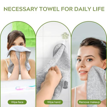 SINLAND Microfiber Face Towels Soft Washcloths 12Inch x 12Inch 12 Pack Grey - color: Grey 12pack