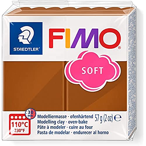 Staedtler FIMO Soft Polymer Clay - -Oven Bake Clay for Jewelry, Sculpting, Crafting, Caramel 8020-7 - color: Caramel, size: 57 g (Pack of 1)