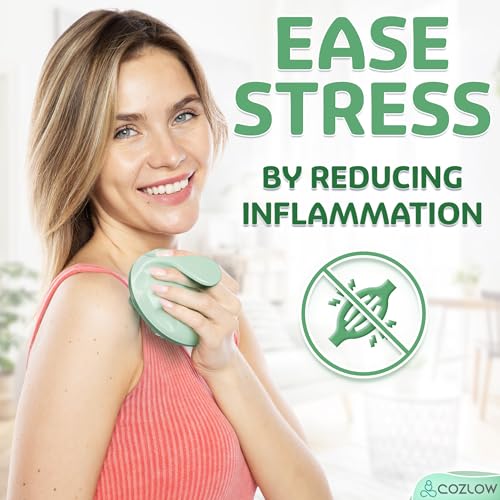 Handheld Lymphatic Drainage Massager - May Reduce Appearance of Cellulite | Cozlow manual massage tool w/ 7 rolling balls, helps support lymph system care, promotes healthy circulation & smoother skin - color: Lymphatic Massager