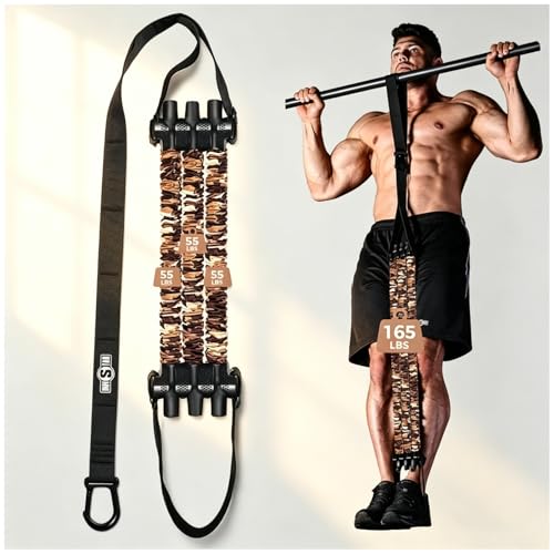 Innstar Pull Up Assistance Bands, Heavy Duty Resistance Band for Pull Up Assist, Adjustable Resistance 165-265lbs with Fabric Feet/Knee Rest, Pull Up Bands Assistance Bands - color: Upgrade Desert 165lbs