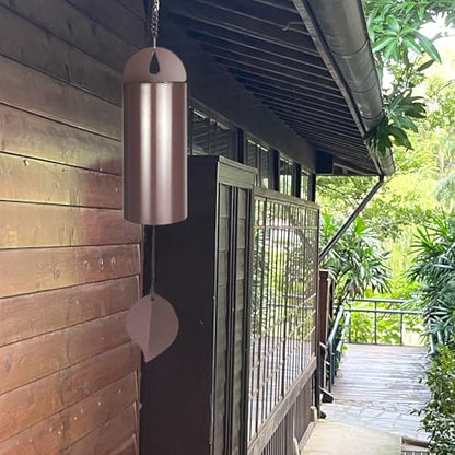 Deep Tone Wind Chimes for Outside, 26-Inch Memorial Serenity Bell - size: Bronze