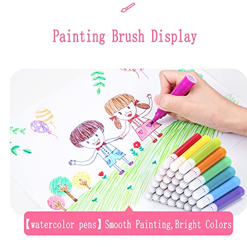 DLUCKY 208 PCS Art Supplies Drawing Art Kit Adults for Kids Art Set,Pink | with Double Sided Trifold Easel, Oil Pastels, Crayons, Colored Pencils, Watercolor Pens Gift for Girls Boys Artist - color: Pink