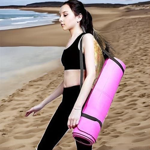 Yoga Mat Straps For Carrying - Yoga Mat Elastic Straps,Adjustable Yoga Carrying Strap Holder Straps,Exercise Mat Carrier Strap,Weight Loss Fitness Binding Rope,Exercise and Fitness Accessories
